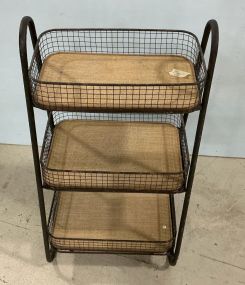 Metal Three Tier Wire Mesh Basket 29h 15w