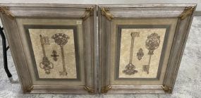 Pair of Kinder Harris Ornate Key Prints