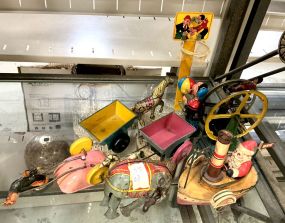 Assorted 1950's Metal Wind Up Play Toys