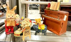 Assorted 1950's Metal Wind Up Play Toys