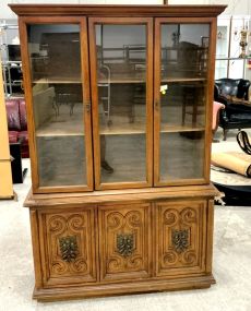 1970s-80s Spanish Revival Style China Cabinet