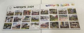 Two 2024 2025 Wyatt Waters Signed Calendars