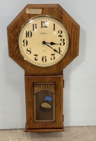 Waltham Regulator Octagon Wall Clock 36"h., 16"w.