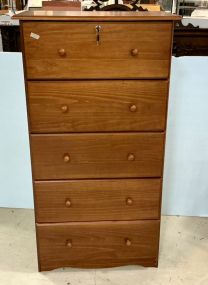Palace Imports 5-Jumbo Drawer Chest with Lock 60h 32w 17d