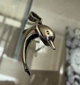 .925 Sterling Dolphin Necklace Pendent