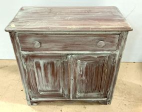 White Painted Victorian Style Small Cabinet 28h 29w 14d