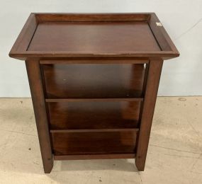 Modern Cherry Three Tier Side Table 27h 22w