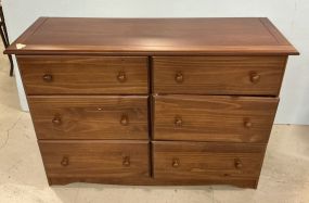 Modern Pine Double Dresser 33h 48w 17d