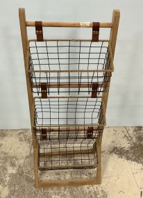 Three Tier Wire Basket Rack 38h 15w
