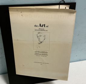 Art of WM  Hollingsworth 4 page Program of the 1981 Exhibit at Jackson Municipal Art Gallery