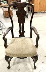 VTG English Queen Anne Arm Chair