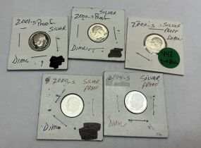 2000-S, 2000-S, 2001-S, 2009-S, 2014-S Dimes