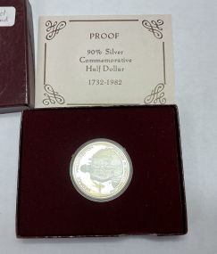 1732-1982 Washington 90% Silver Commemorative Half Dollar