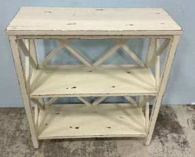 Farmhouse Chic Open Bookcase 36h 33w 13d