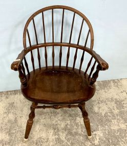 Oak Colonial Style American Bowback Windsor