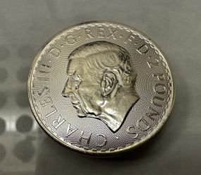 2023 British Britannia King Charles 1oz. 999 Fine Silver