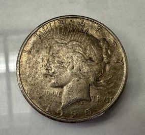 1925-S Peace liberty Silver Dollar