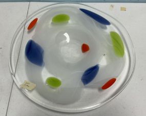 Signed EDMA 2006 Art Glass Platter