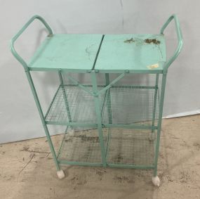 Modern Metal Folding Table. 34h 26w