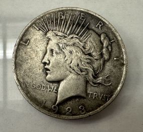 1923 Peace Liberty Silver Dollar