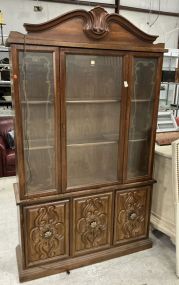 81h x 45w 1970's Italian Renaissance Style China Cabinet