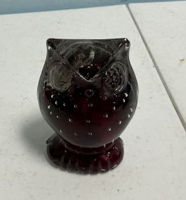 3h lefton Glass Owl Sculpture