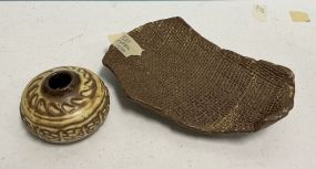 Signed Hand Crafted Pottery Dish and Vase