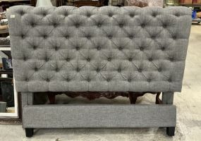 Ashley 60w Queen Size Button Tufted Fabric Bed