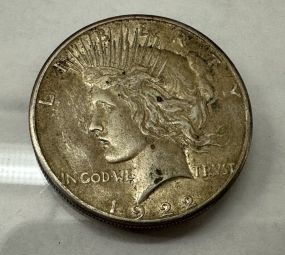 1922-S Peace Liberty Silver Dollar