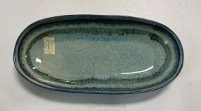 Casafina 13w Blue Glazed Pottery Dish