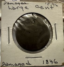 Damaged 1846 Large Liberty head cent