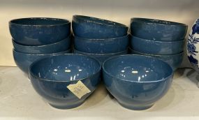 14 Pier 1 Ceramic Blue Glazed Bowls