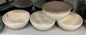 4 Fusion Portugal White Ceramic Serving Bowls
