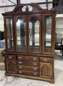 20th Century Traditional Cherry China Cabinet