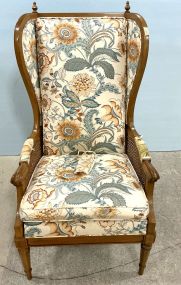 Walnut Fauteuil Wingback Chair