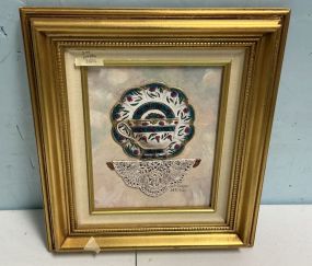 Creative Galleries Cooper 16h 13w Demitasse Cup and Saucer Painting
