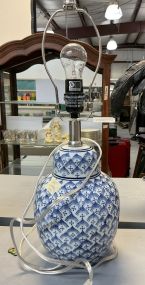 Modern Blue Ceramic Vase Lamp