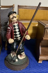 30h Resin "Frustrated Golfer" statue by Peter Mook