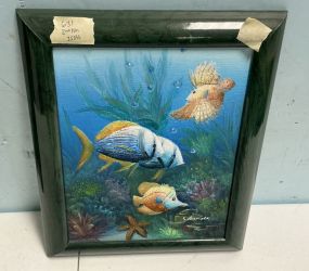Creative Galleries 13h 10w  Signed Painting of Fish