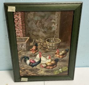 Creative Galleries 20h 15w Painting of Roosters