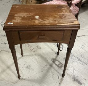 Singer Sewing Machine in Mid Century Cabinet