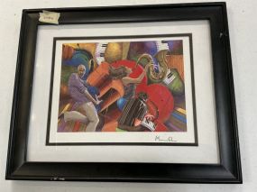 Serigraph Love that Jazz by Marcus Glenn 9" x 12"