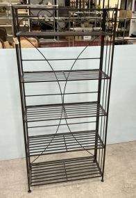 Modern Black Storage Rack 62h 28w