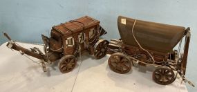 Western Design Wood Wagon Lamps