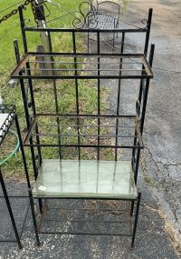 Wrought Iron Four Shelf Storage Rack
