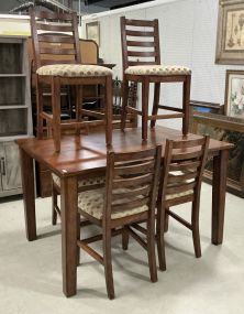 21st Century Farmhouse Style Tall Table and Chairs