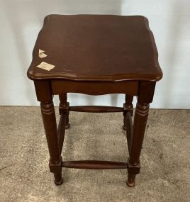 Modern Cherry Side Table 22h 14w