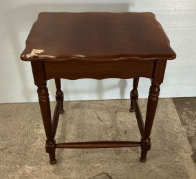Modern Cherry Side Table 25h 22w