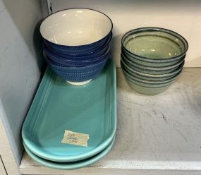 Serving Ceramic Bowls and Two Dishes