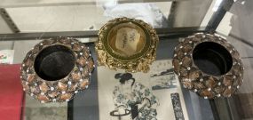 Round Enamel Style Candle Holders